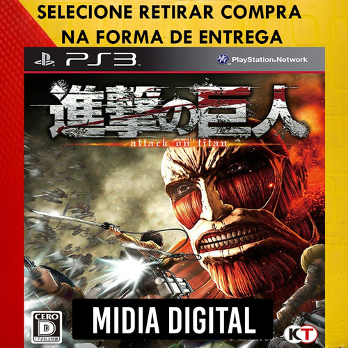 Attack On Titan Dublado Em Portugues Ps3 Playstation